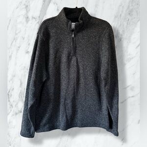 Old Navy Men’s Quarter-Zip Pullover – Charcoal Heather | Soft Knit